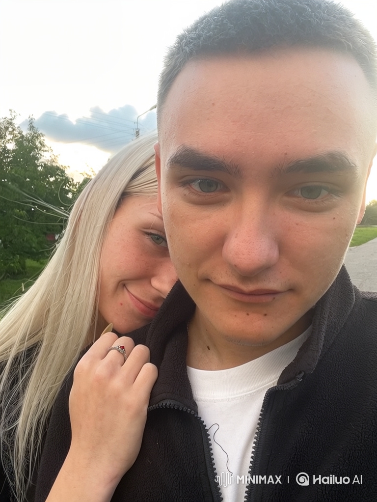 Couple and Daughter Embrace in Park Video