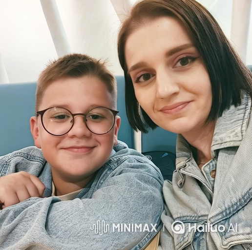 Mother and Son Share Loving Moment