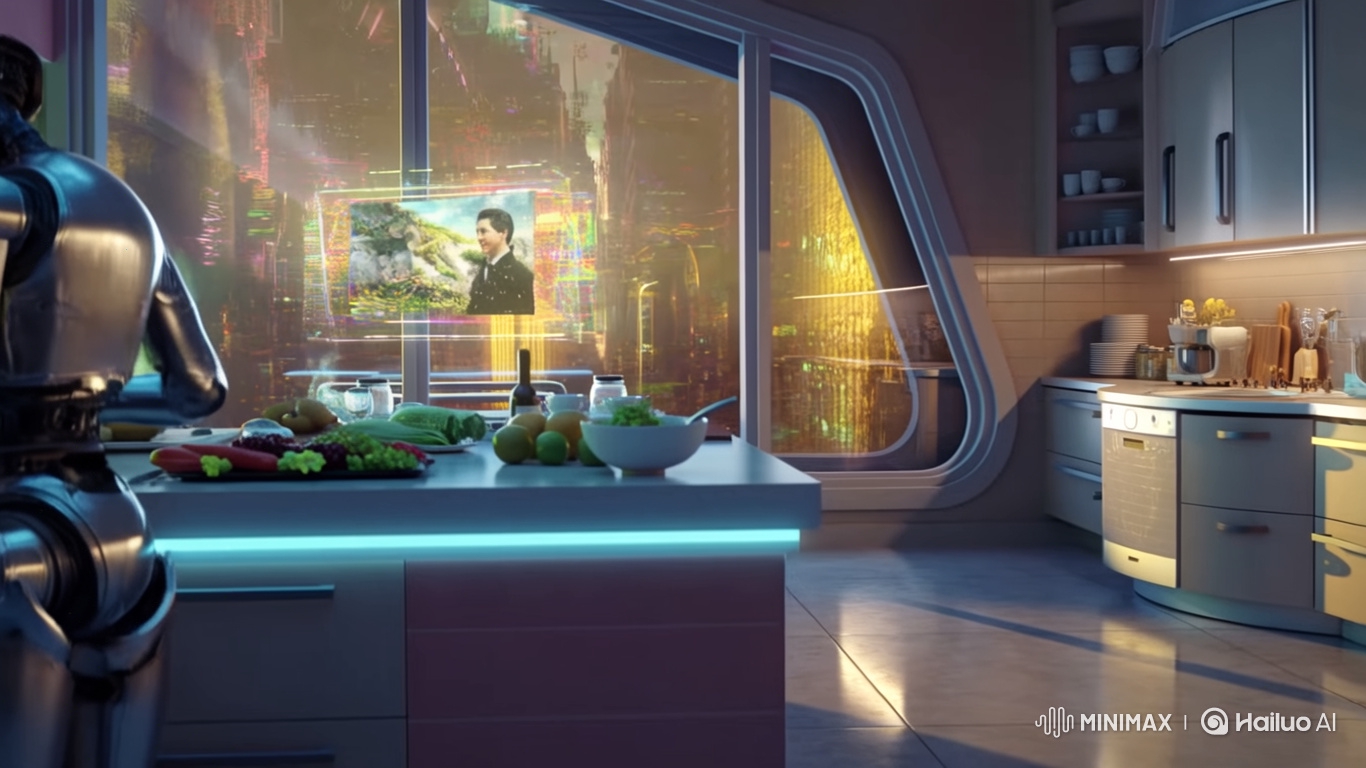Futuristic Kitchen: Robot Chef in Cyberpunk Philippines