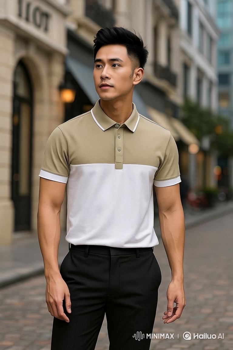 Male Model Showcases Style with 360-Degree Catwalk Shot