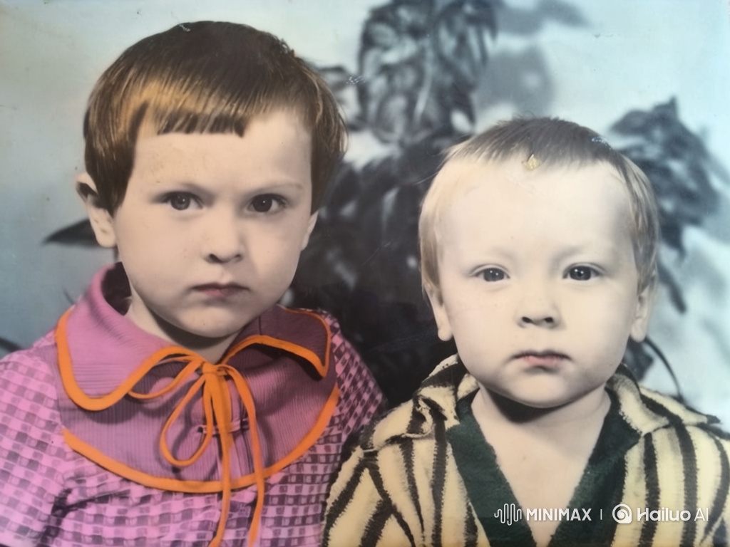 Portrait of Growing Children Over Years
