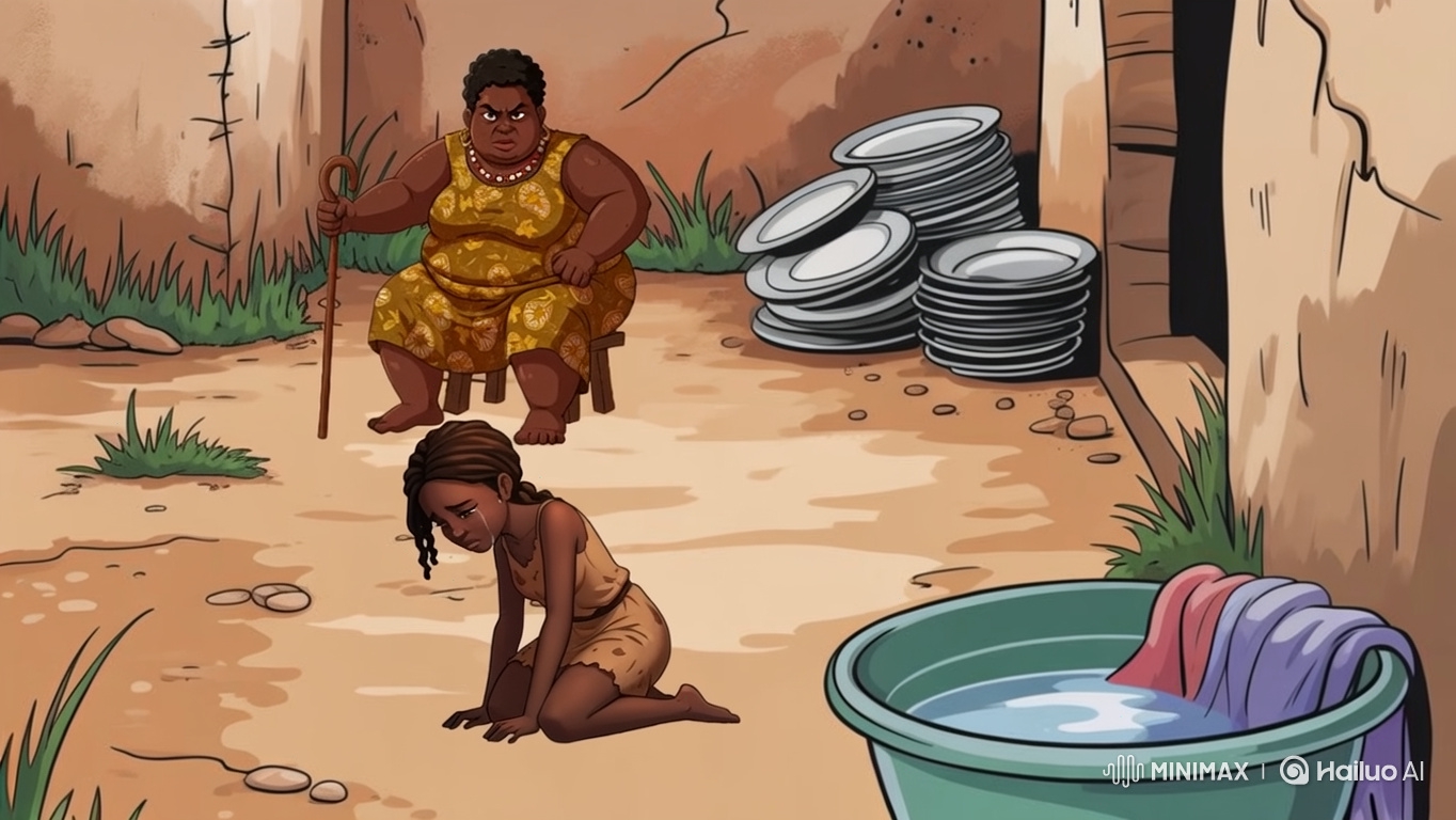 Rural Woman and Weeping Girl: A Tense Emotional Exchange
