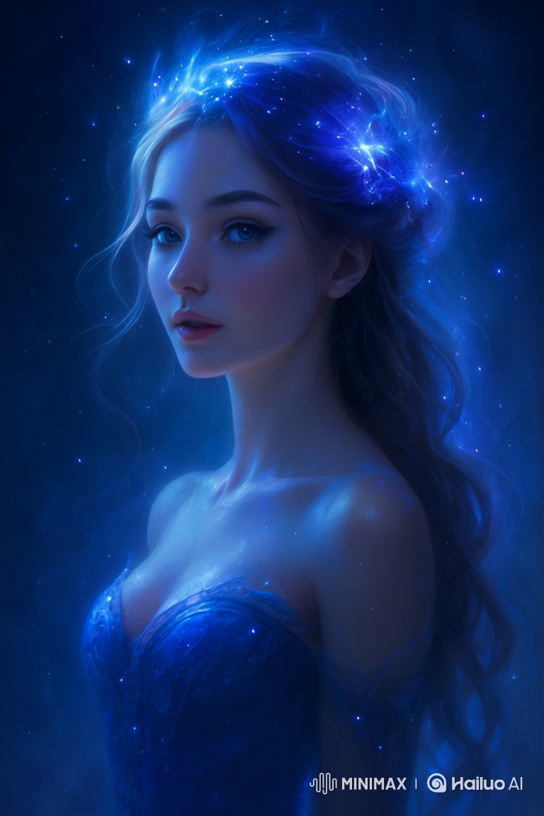Cosmic Maiden: A Celestial Portrait with Starlit Reverence