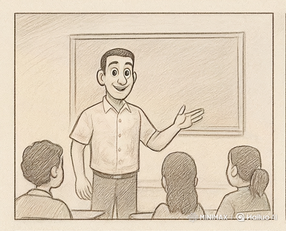 3D Animated Classroom with Engaging Teacher and Students
