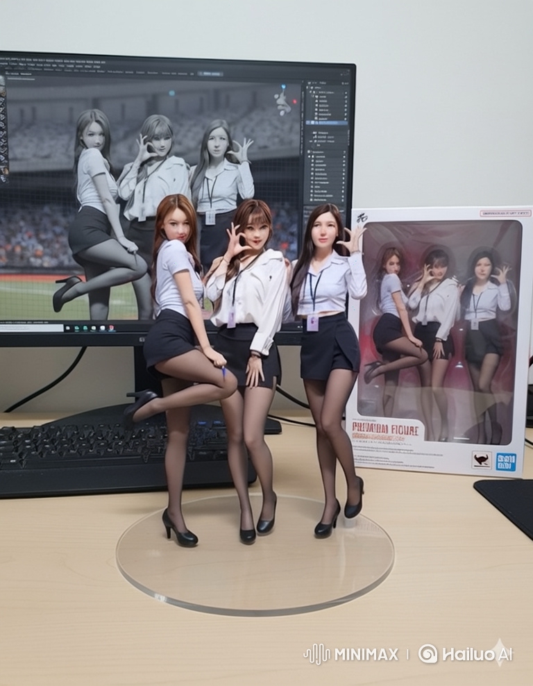 Female Figurines Perform Synchronized Hip Hop Dance Routine