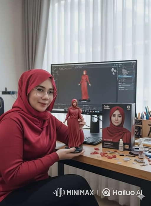 Woman Showcases Her 3D-Printed Self-Portrait