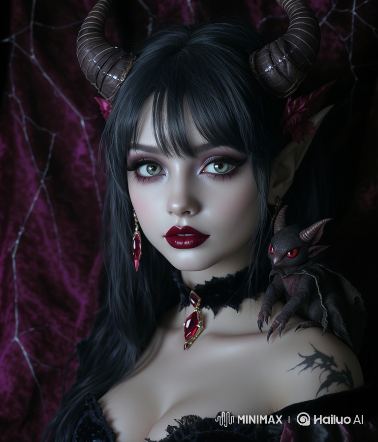 Gothic Woman with Rose Offers Dark Beauty