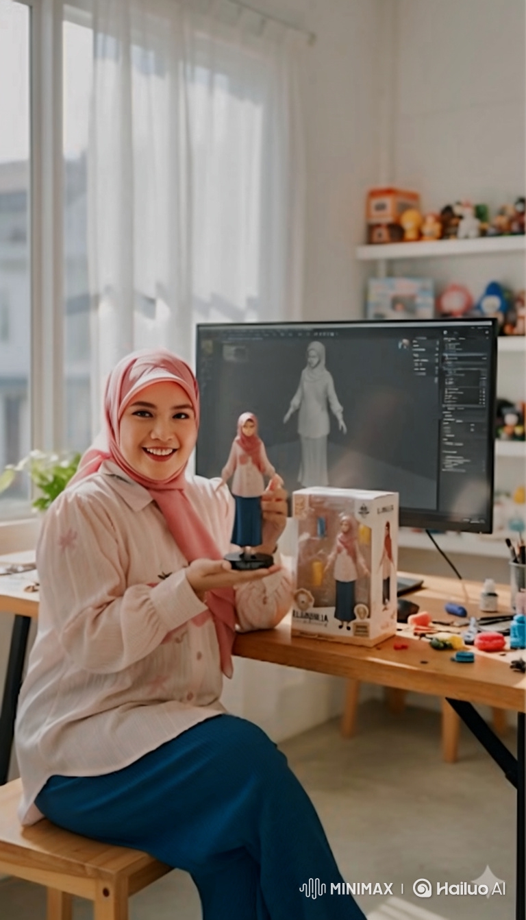 Woman Showcases Her 3D Printed Miniature Self-Portrait