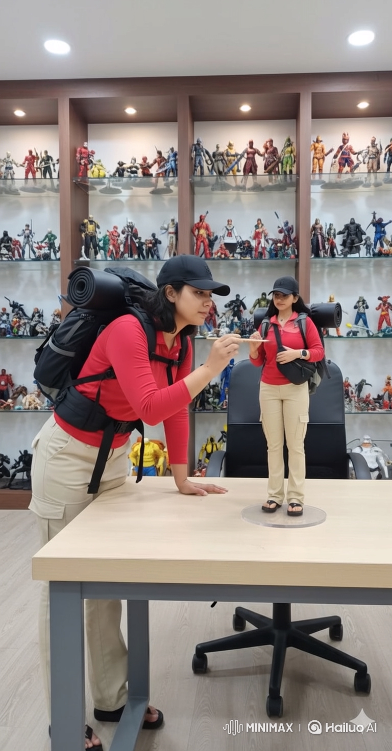Woman Crafts Miniature Self-Portrait in Action Figure Form