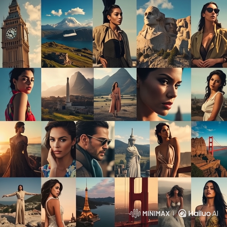 Supermodels Showcase Global Landmarks in Cinematic Collage