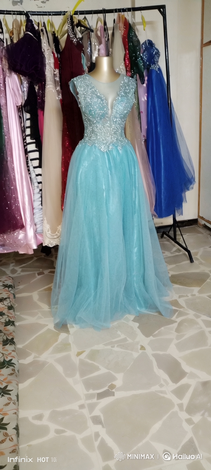Elegant Bride Showcases Glamorous Wedding Gown