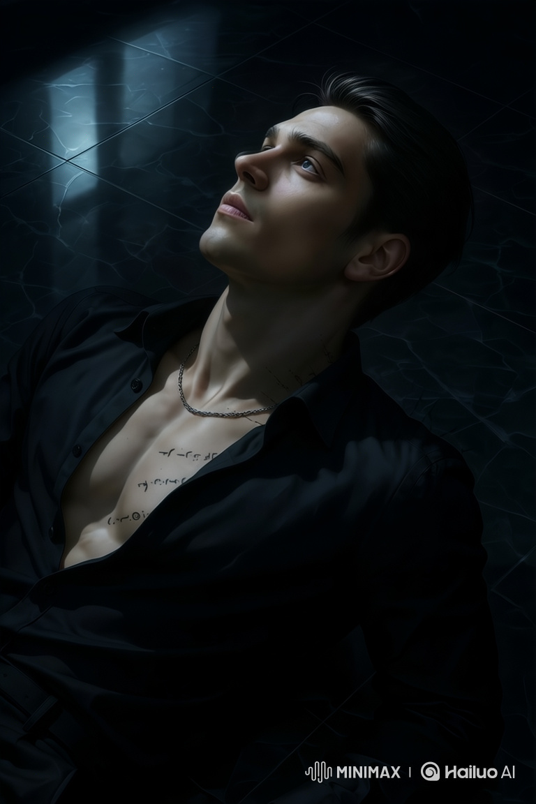 Dramatic Portrait of a Man with Intimate Close-Up