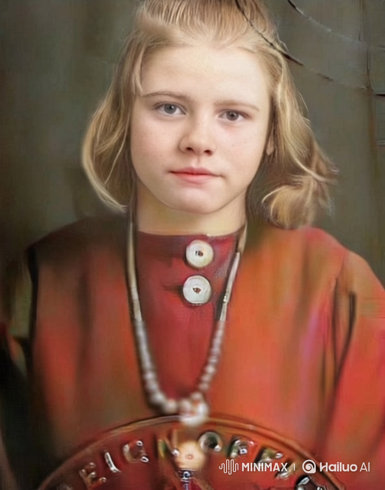Portrait of a Pensive Young Girl with Subtle Movements