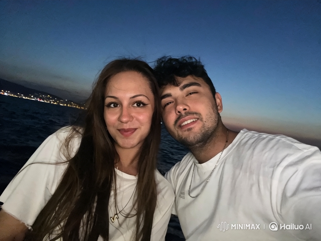 Couple and Daughter Embrace in Twilight Family Moment