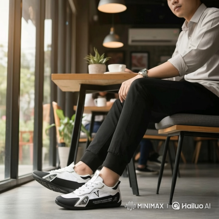 Indonesian Man's Stylish Transition from Café to City Streets