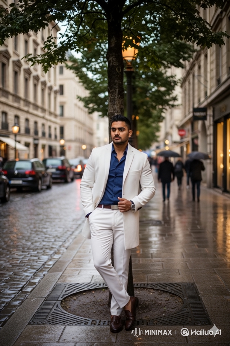 Stylish Man Walks Confidently in Slow Motion