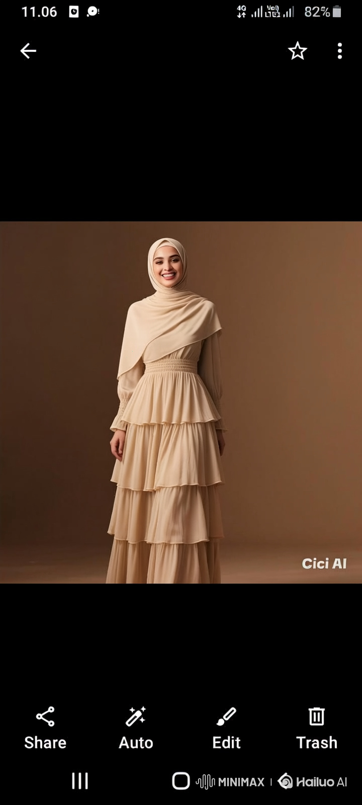 Woman in Elegant Dress Walks Gracefully Towards Camera
