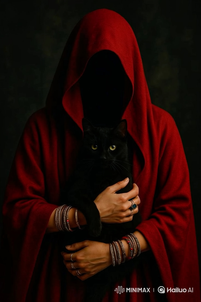 Mysterious Figure with Cat: Uneasy Camera Movements and Close-Up