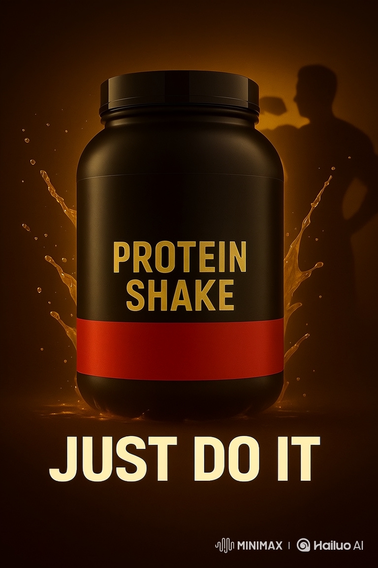 Protein Shake Promo: Powerful Flex and Glowing Sips