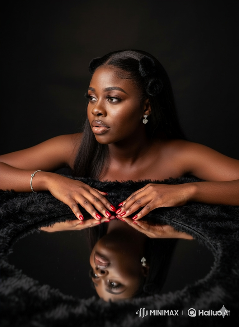 Portrait of a Young Woman's Serene to Joyful Transformation