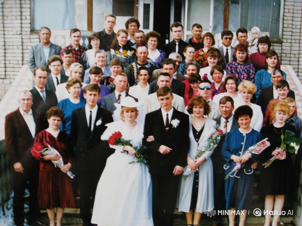 Vintage Wedding Moment: Bride and Groom's Focused Happiness