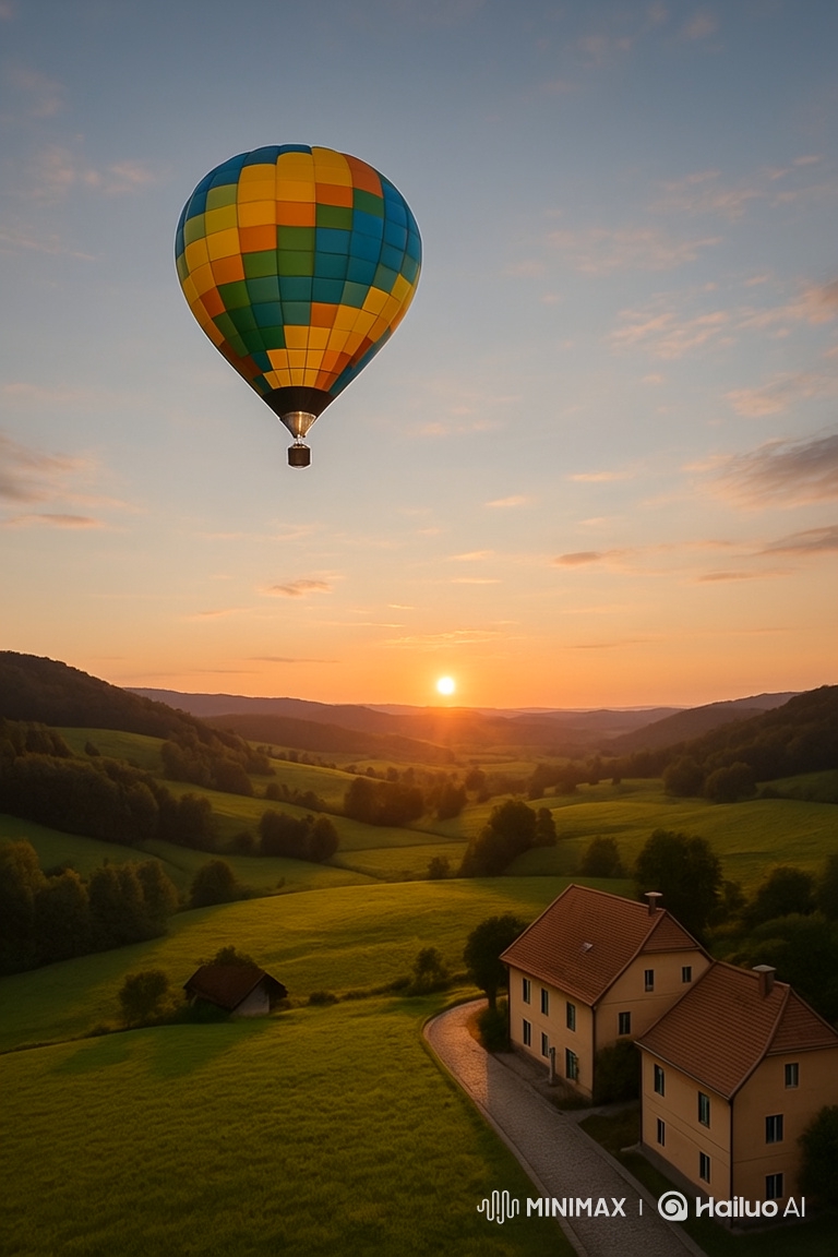 Timelapse of Hot Air Balloon's Day-to-Night Cycle
