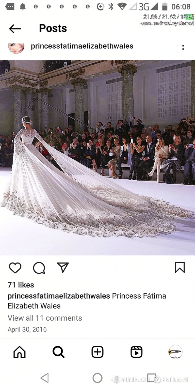 Fashion Show Finale: Model in Embellished Gown, Standing Ovation