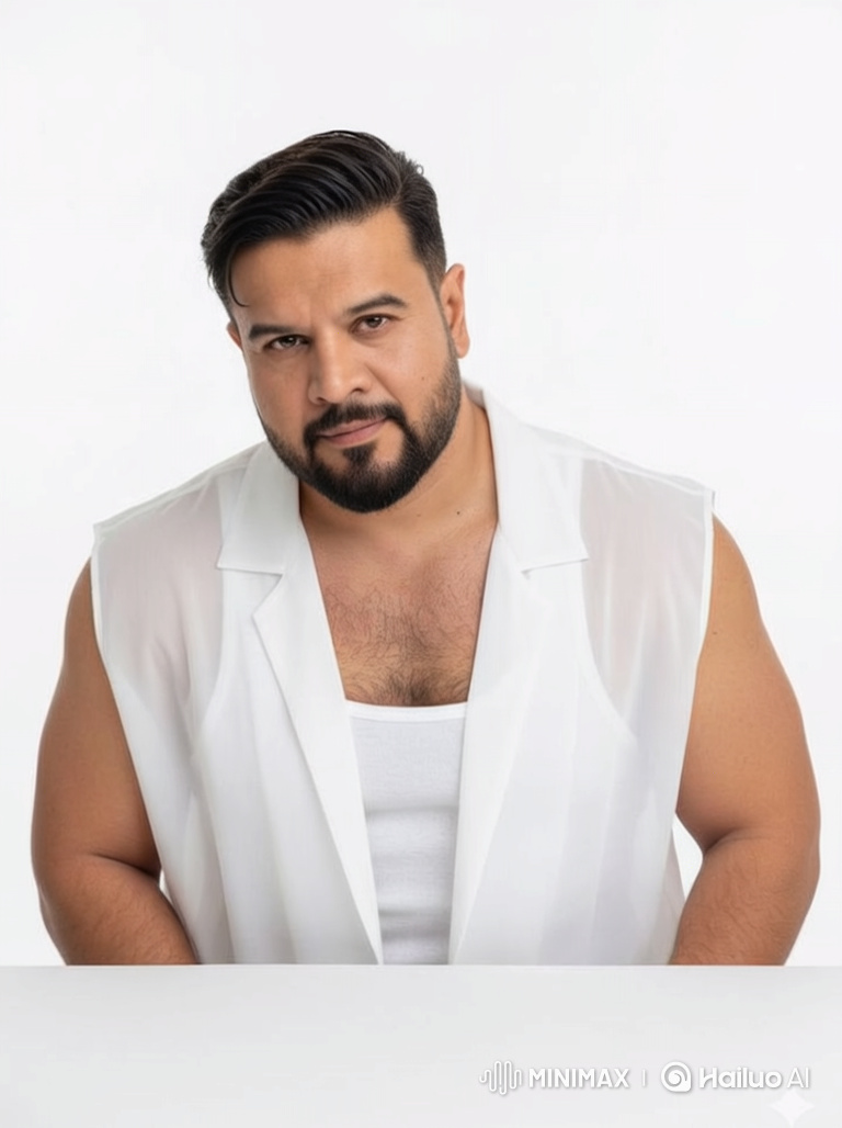 Muscular Man in Intimate White Studio Photoshoot