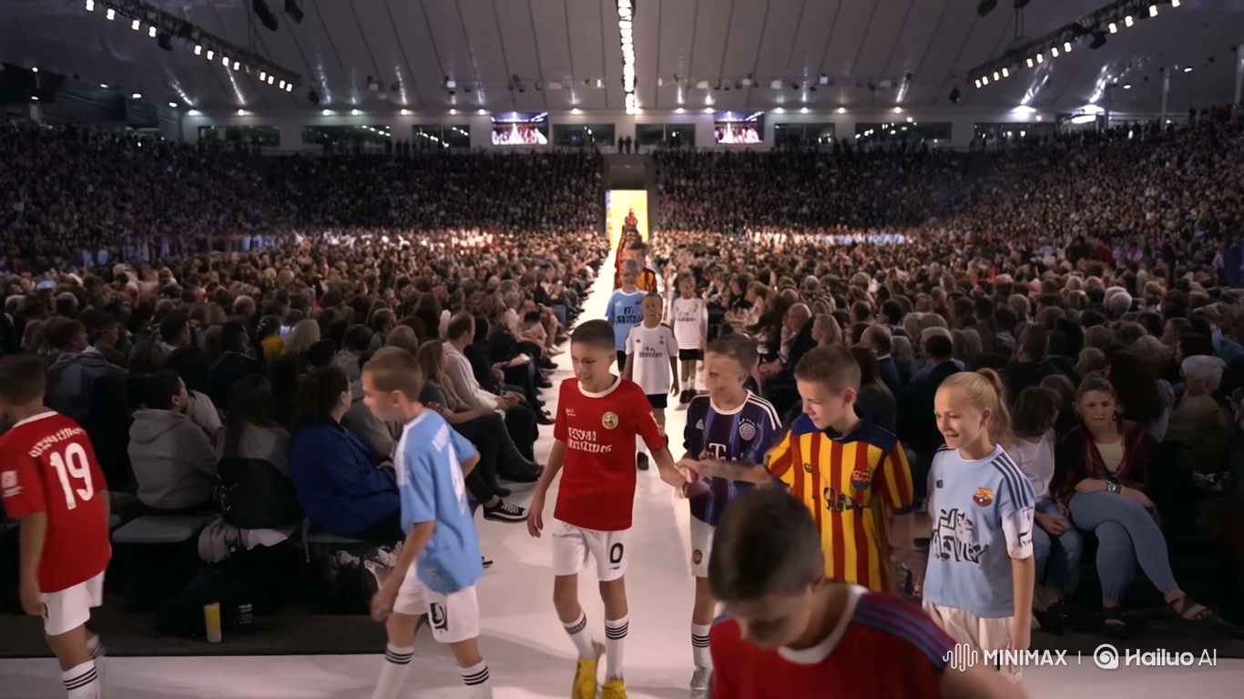 Children Model Football Jerseys at Grand Fashion Show