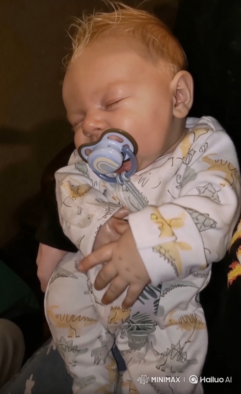 Newborn Baby Awakens in Father's Arms