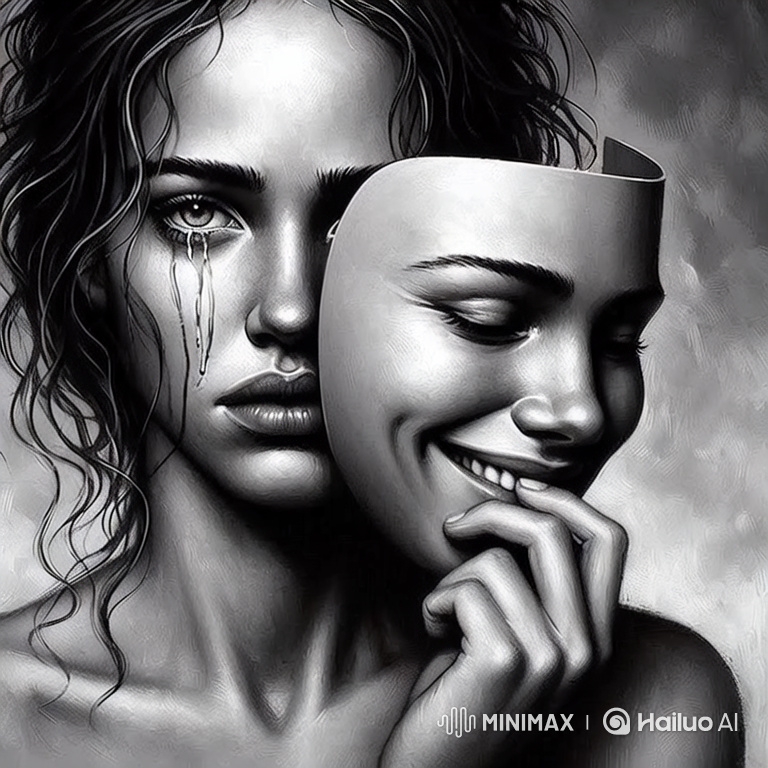 Woman Reveals Sadness Behind Smiling Mask