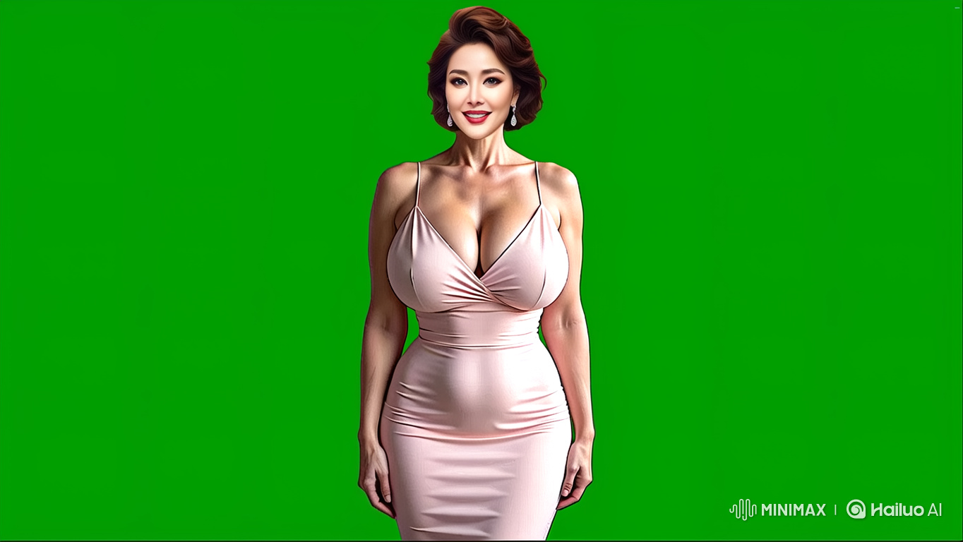 East Asian Woman in Pink Dress Performs Dance-like Sequence
