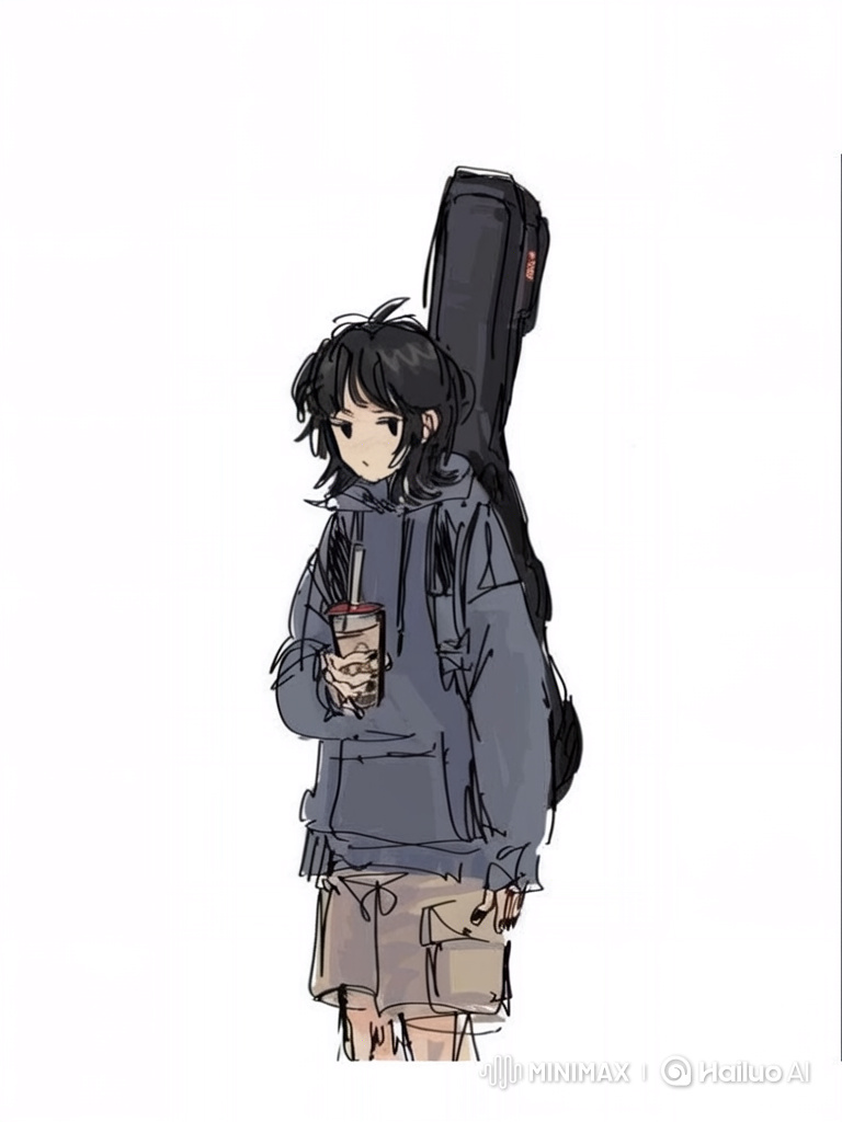Animated Portrait of a Girl Discussing Her Boyfriend