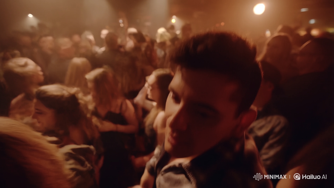 360-Degree Slow Motion Dance Clip in Underground Club