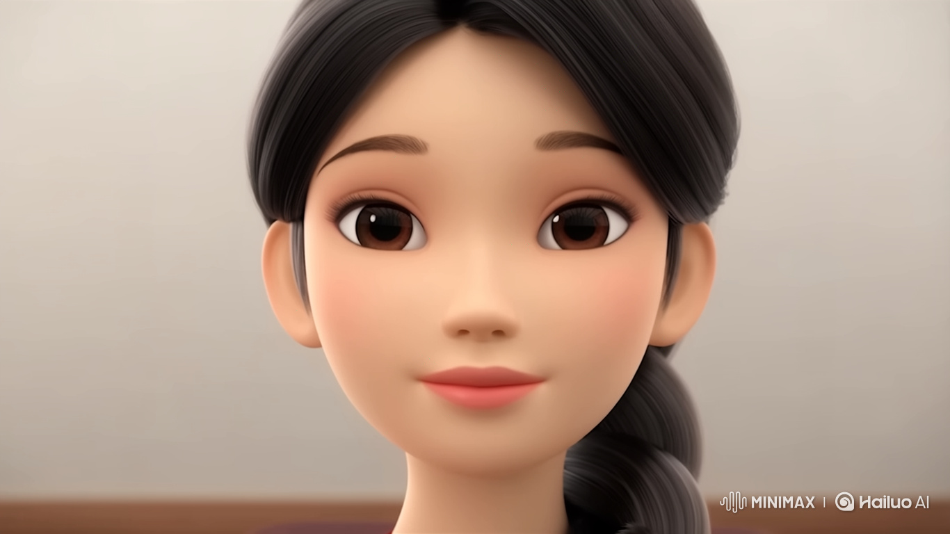 Close-up Animated Portrait of a Vietnamese Teacher