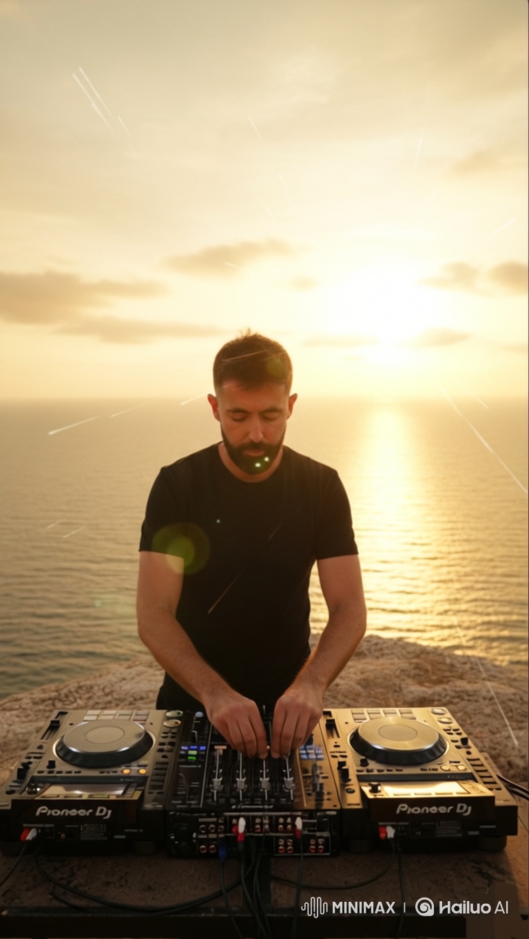 Professional DJ Performs at Sunset Cliff with Passion
