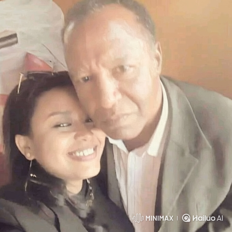 Father and Daughter Share Moment of Tenderness