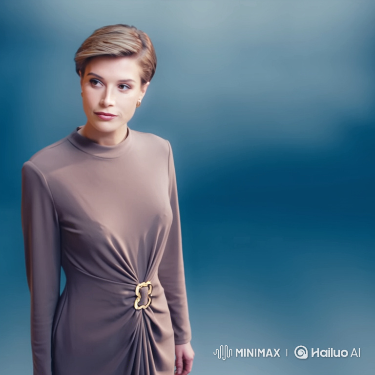 Elegant Woman in Sophisticated Studio Portrait