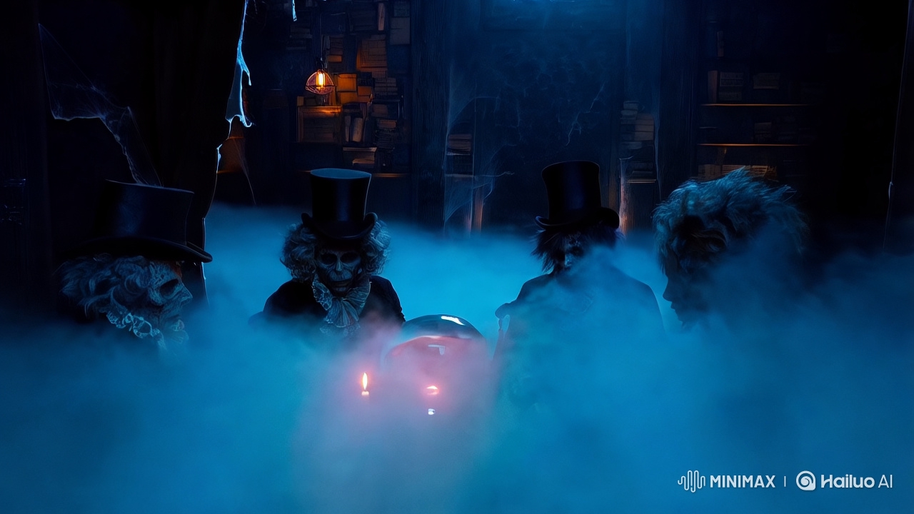 Gothic Horror Scene: Ravenswoods' Ritual in 8K Clarity