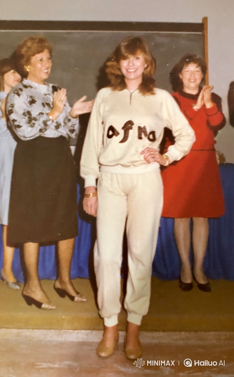 80s Indoor Fashion Show with Confident Model