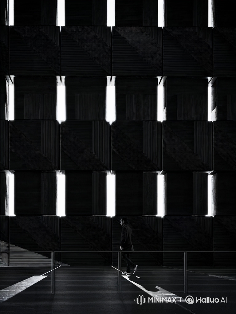Monumental Walk: A Cinematic Journey Through Light and Shadow