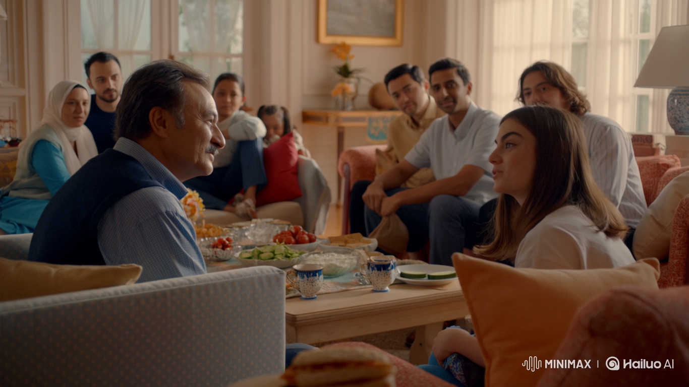 Family Gathering: Father-Daughter Joke Exchange
