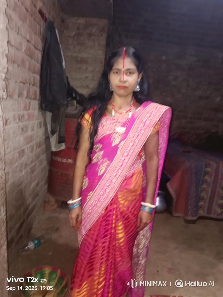 Woman in Traditional Dress: Slow Zoom and Smile