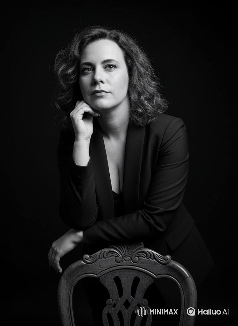 Portrait of a Woman Transitioning from Pensive to Warm Smile