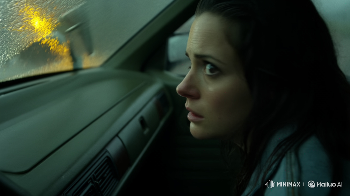 Panic-stricken Sarah Drops Keys in Storm-Tossed Car
