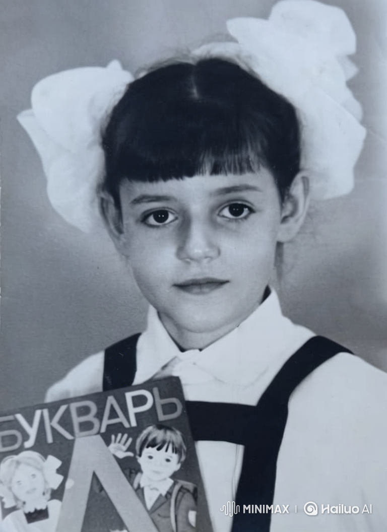 Nostalgic Portrait of a Young Girl with Camera Movement