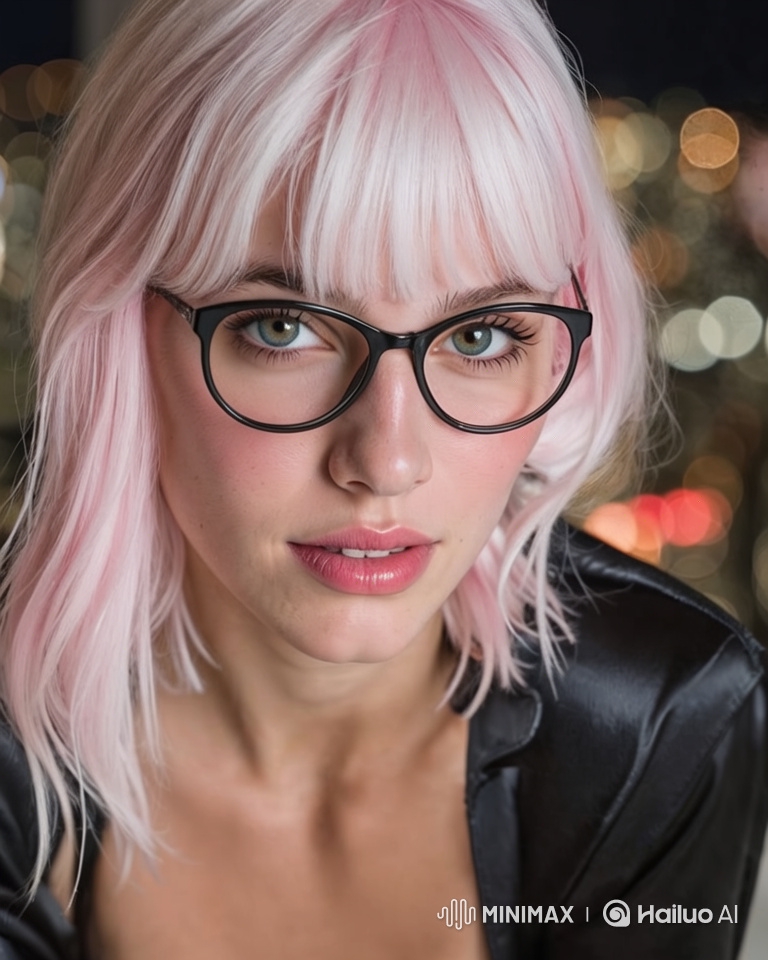 Distorted Woman: City Lights to Creature Transformation