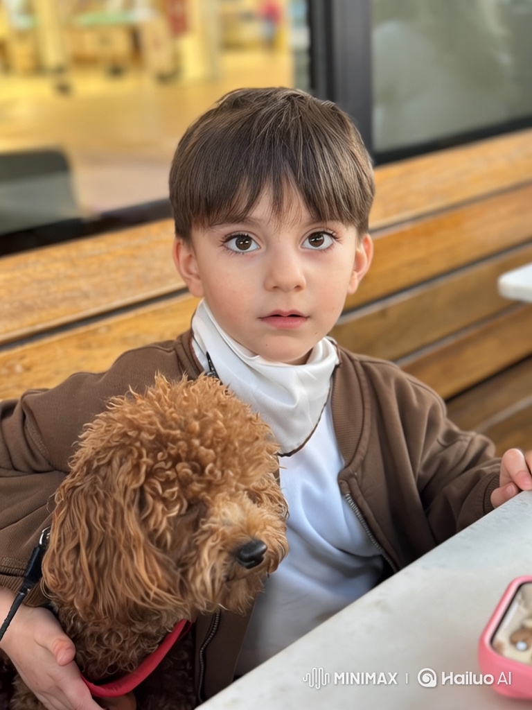 Boy and Poodle Share Intimate Bonding Moment