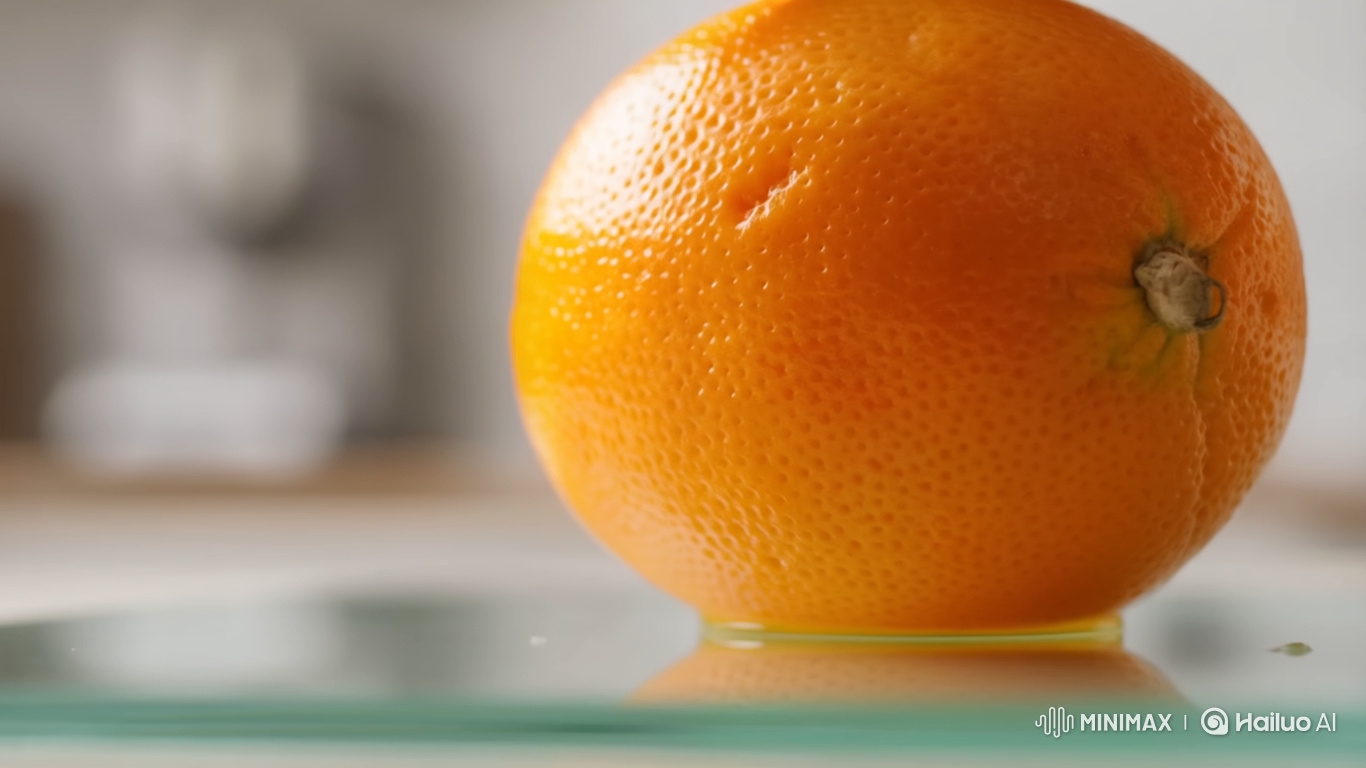 Ultra-Realistic ASMR: Sliced Orange on Glass Board