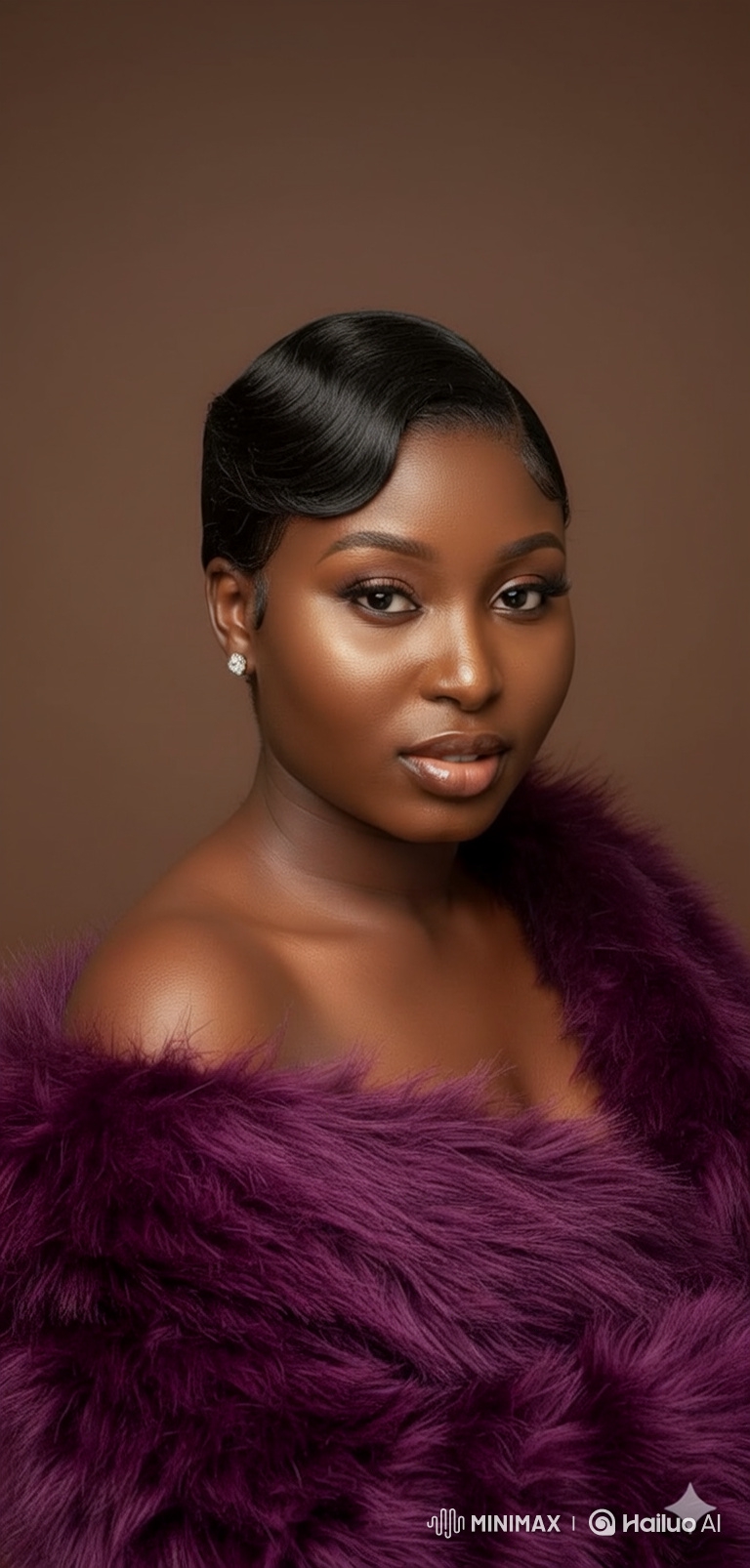 Portrait of a Graceful and Confident Black Woman